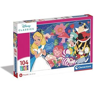 Clementoni - Puzzel 104 Stukjes Disney Classics Alice, Kinderpuzzels, 6-8 jaar, 25748