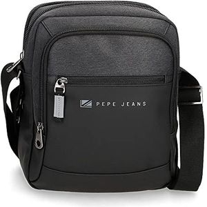Pepe Jeans Jarvis schoudertas, zwart, 10,5 x 18 x 2 cm, zwart, Eén maat, grote schoudertas