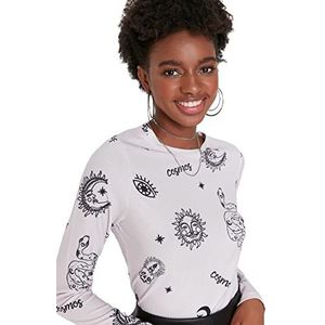 Trendyol Dames Jong Regular Basic Crew Neck Gebreide Blouse, Beige, S