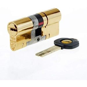 Yale B-YS3-5045B Anti-Snap 3 Star Euro Dubbele Cilinder, Hoge Veiligheid, 50:45 (95mm), Messing Afwerking
