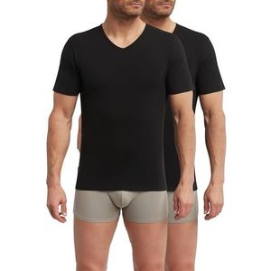 DIM - Heren T-shirt - Zwart - Katoen - Thermoregulerend - 2 Stuks
