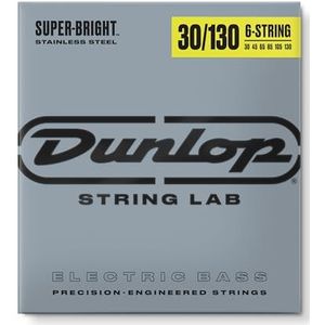 Dunlop DBS40120 Super Bright Bass snaren, roestvrij staal, Light, 040-.120, 5 snaren/Set 6 snaren Medium