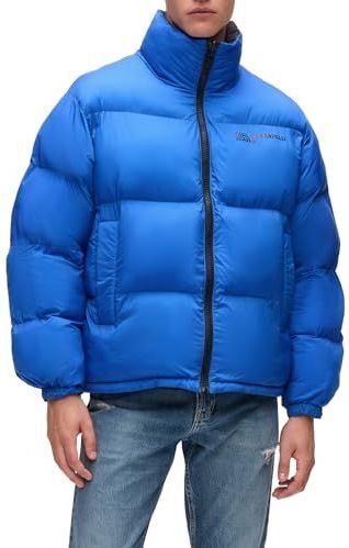 KARL LAGERFELD - Tampon Réversible - Winterjas - Blauw - Zwart