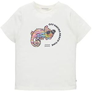 TOM TAILOR Jongens 1036038 T-shirt voor kinderen, 12906-Wool White, 128/134, 12906 - Wool White, 128 cm