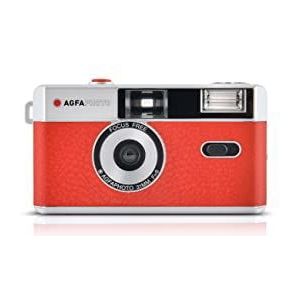 Agfa AG603001 foto-analoog 35 mm fotocamera rood set (film + batterij)