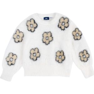 Chicco, Maglione Bambina, trui Comodo e alla Moda, in Caldo e Morbido gebreid katoen, wasbaar in de wasmachine, abbigliamento Bambina en Ragazza, Wit, 6 Jaren