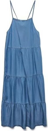 Jurk - VMFLEUR - Effen - 7/8 Lengte - Losse Pasvorm - Mouwloos