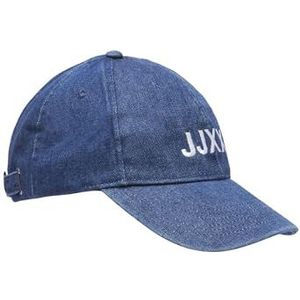 JACK & JONES Dames Jjxx Jxbasic Big Logo Denim Noos Baseball Cap, Dark Blue Denim/Detail:/Big logo on front, Eén maat