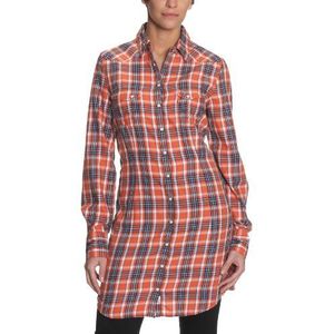 Wrangler Sam Dress T-shirt - jurk hemd - dames, Terre de Sienne, XS