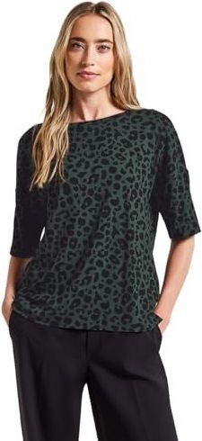 Street One - New Crista - T-shirt - Groen - Viscosemix met Stretch