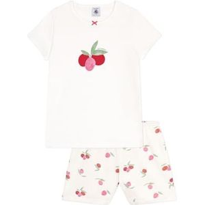 Petit Bateau Pyjacourt voor meisjes en jongens, Wit/Veelkleurig., 24 Maanden