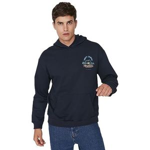 Trendyol Sweatshirt - Marineblauw - Relaxed, Donkerblauw, XS