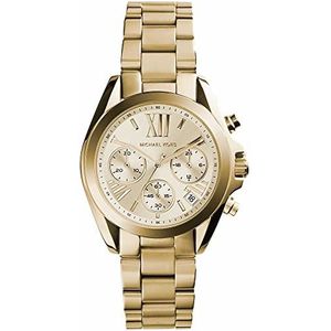 Michael Kors Bradshaw chronograaf quartz horloge met gouden roestvrijstalen band voor dames MK5798
