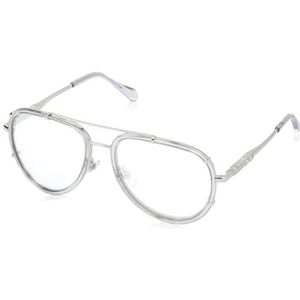 Just Cavalli Uniseks bril voor volwassenen, Shiny Transp. grijs, 57