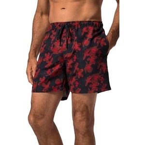 JP 1880 Heren zwemshorts, elastische tailleband, AOP Floral zwembroek, blauw, 7XL