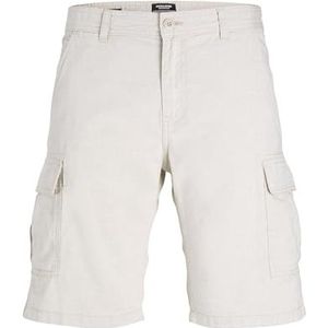 JACK & JONES Heren Jpstayden Jjlinen Cargo Shorts Bex Cargoshorts, White Pepper, S, White Pepper, S