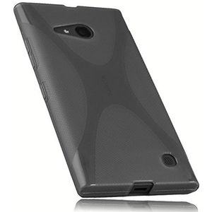 mumbi Hoes compatibel met Nokia Lumia 730/735 mobiele telefoon case telefoonhoes, transparant zwart