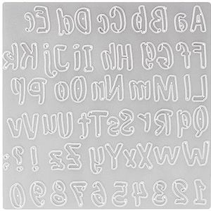 Sizzix 664491 THINLITS Alpha Cutting Dies, papier, Bold Brush alfabet, eenheidsmaat