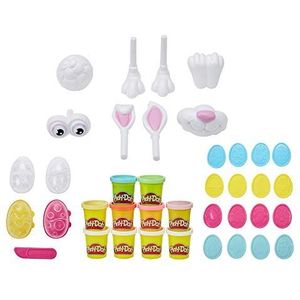 Play-Doh Eierstempel, 25-delige set, paashaas kneden met eieren, stempels en 10 blikjes, bezigheid voor kinderen vanaf 3, 56 g blikjes