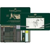 Faber-Castell 112974 - Pitt Graphite Set in metalen etui, groot, 26-delig