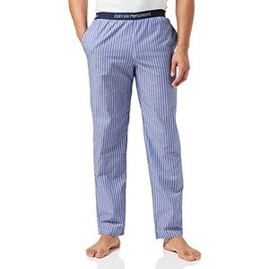 Emporio Armani Ondergoed Heren Yarn Dyed Woven Pants Trousers, Navy Vertical Stripe, S