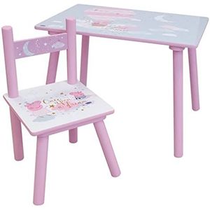 FUN HOUSE 713499 Peppa Pig Dream tafel H.41, L.60 40 cm met stoel, 49,5 x 31 x 31,5 cm voor kinderen