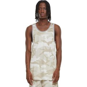 Urban Classics Camo Mesh tanktop voor heren, verkrijgbaar in vele verschillende kleuren, maten S tot 5XL, Simplesandcamo, S