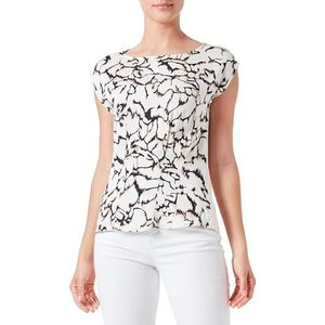 Taifun T-shirt voor dames, Light Cream patroon, 34