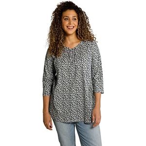 Ulla Popken T-shirt voor dames, Pistachio Zest, 42 Grote maten