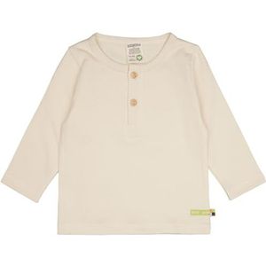 loud + proud Uniseks Musseline Jersey, voor kinderen, van biologisch katoen, GOTS-gecertificeerd shirt met lange mouwen, vanille, 62-68