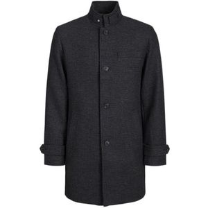 JACK & JONES Heren Jjemelton Wool Coat Sn wollen jas, Donkergrijs Melange/Patroon: Structuur, XXL