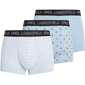 Karl Lagerfeld, Ikon Trunk Set (3 stuks), meerkleurig, heren, ondergoed, Ik Stripe Aop Mini Chambry, XS