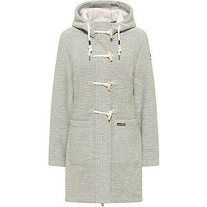 boundry Dames Fraully gebreide fleece duffelcoat, Rookmunt Melange, L