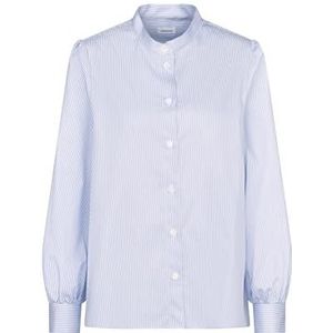 Seidensticker Damesblouse met opstaande kraag, modieuze blouse, regular fit, opstaande kraag, lange mouwen, 100% katoen, lichtblauw, 40