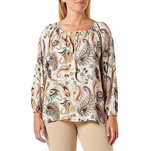 Sidona Dames Blouseshirt 10130401, Crème Meerkleurig, S, crème meerkleurig, S