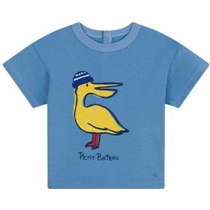 Petit Bateau T-shirt met korte mouwen voor jongens, Blauw, 3 Maanden