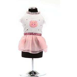 Trilly Tutti Brilli jurk piquet chiffon met Swarovski-kristallen, roze - 1 stuk