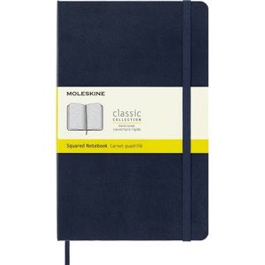 Moleskine Saffierblauw notitieboek met vierkante rand, hard