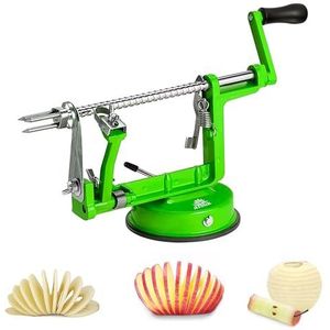 ARSUK 3 in 1 Appelschiller Snijmachine Boorsnijder BOREN Machine Stand Keuken (Groene Dunschiller)