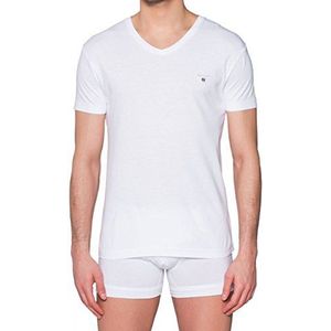 GANT Heren The Original Slim V-hals T-shirt, wit (white 110), XL
