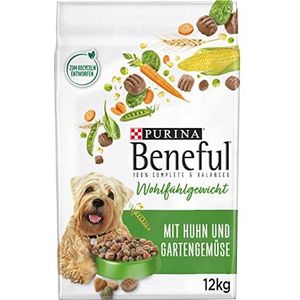 PURINA BENEFUL Wellnessgewicht voor honden, droog met kip en tuingereedschap, per stuk verpakt (1 x 12 kg)