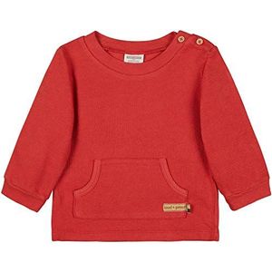 loud + proud Unisex baby sweatstructuurpatroon, Gots gecertificeerd sweatshirt, chili, 50/56 cm