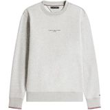 Tommy Hilfiger Heren TOMMY LOGO TIPPED CREWNECK MW0MW33639 Pullover Sweatshirt, Grijs, XS, Grijs (lichtgrijs Heather), XS