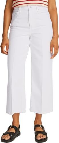 Tommy Hilfiger Dames Wijde Pijpen HW A CLR WW0WW44363, Wit (Th Optisch Wit), 24W / 28L