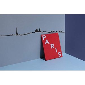 The Line Silhouet van Parijs van metaal, wanddecoratie