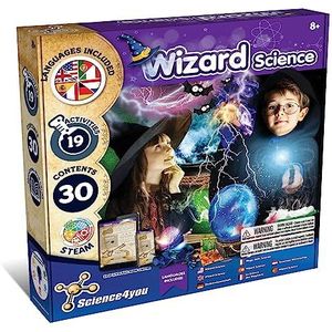Science4you Tovenaar Wetenschap voor kinderen 8+ jaar - Magische Set, 19 Activiteiten: Kristallen Bol en Magische Rekwisieten, Tovenaarsspel met Toverstaf, Educatieve Wetenschapskit voor Kinderen 8+