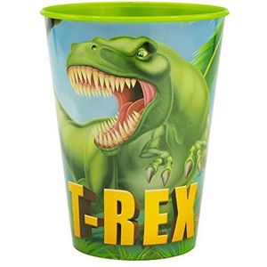 Stor Dinosaurus drinkbeker van kunststof, herbruikbaar, 260 ml