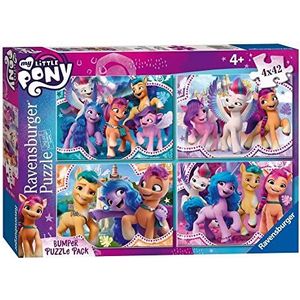 Ravensburger Puzzel, My Little Pony, 4 puzzels met 42 delen, bumper pack, puzzels voor kinderen, aanbevolen leeftijd 4+, kwaliteitspuzzel