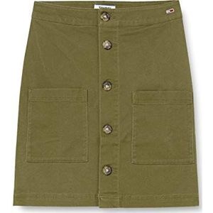 Tommy Jeans Dames Tjw Carpenter Rok, Groen (Groene Mrv), 25W