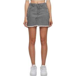 Urban Classics Dames zware mini denim rok, nieuw grijs gewassen, 8, Nieuw Grijs gewassen, 34